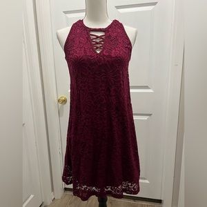 Liberty Love Maroon Lace Dress Size XS